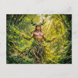 Carte Postale Faune de Fantasy Dynamique dans une Atmosphère de