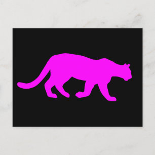 Carte postale faune magenta Cougar Puma