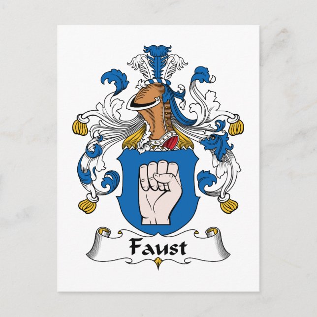 Carte Postale Faust Family Crest (Devant)