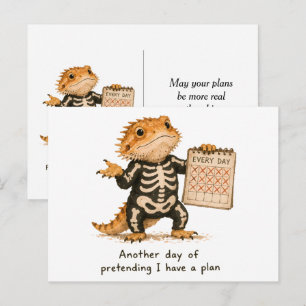 Carte Postale Faux air d'avoir un plan - Art du dragon barbu