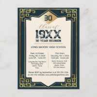 Faux Gold Art Déco 30 Année Réunion lycée