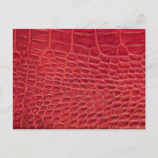 Carte Postale Faux rouge alligator cuir
