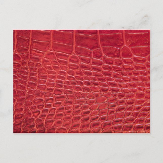 Carte Postale Faux rouge alligator cuir (Devant)