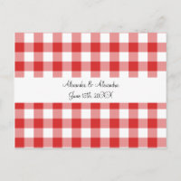 Faveurs de mariage des motifs en vichy rouges