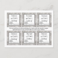 Favor Tags Gray Snowflakes