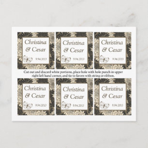 Carte Postale Favoriser les étiquettes Black Cream Daisies/Carna