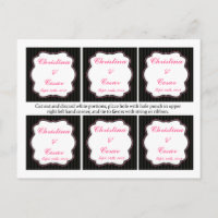 Favoriser les étiquettes Damask/Stripes rose Couro