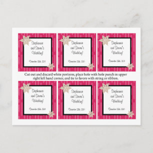 Carte Postale Favoriser les étiquettes Fleurs sauvages roses et 