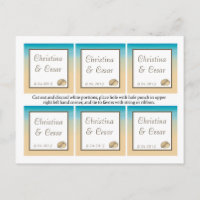 Favoriser les étiquettes Ocean Beach Shore Seashel