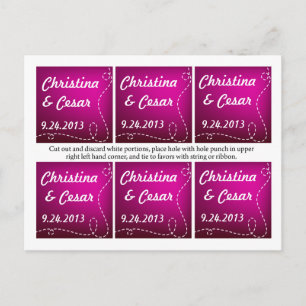 Carte Postale Favoriser les étiquettes Papier Plane Purple Loop