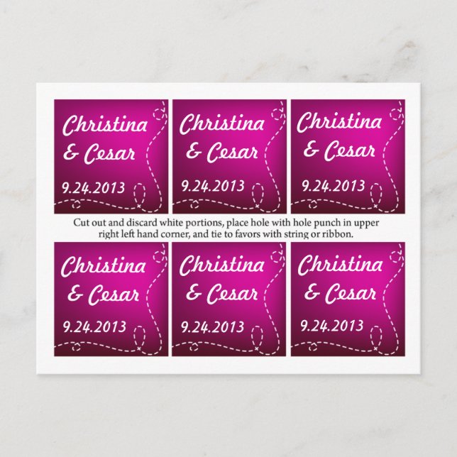 Carte Postale Favoriser les étiquettes Papier Plane Purple Loop  (Devant)