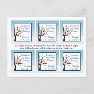 Carte Postale Favoriser les étiquettes Twinkling Neige / Arbre n