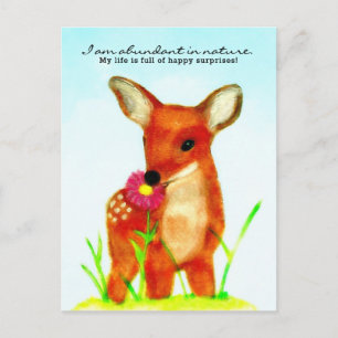 Carte Postale Fawn - Je suis abondante dans la nature.