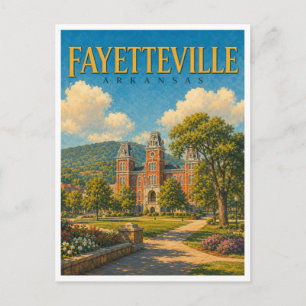 Carte Postale Fayetteville Arkansas Campus Green GeoSaga