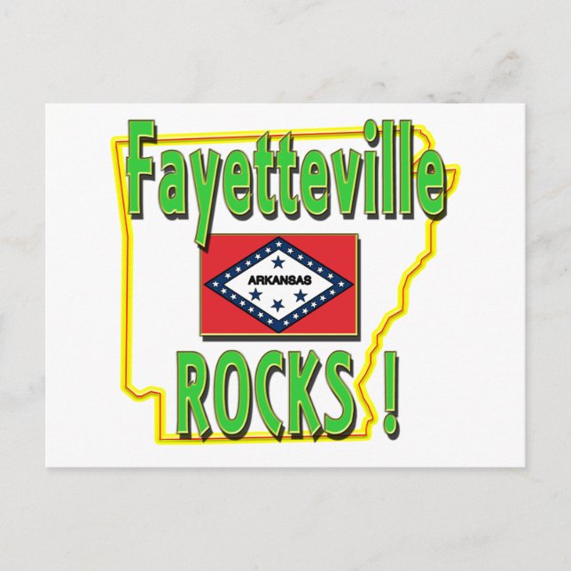 Carte Postale Fayetteville Rocks ! (vert) (Devant)