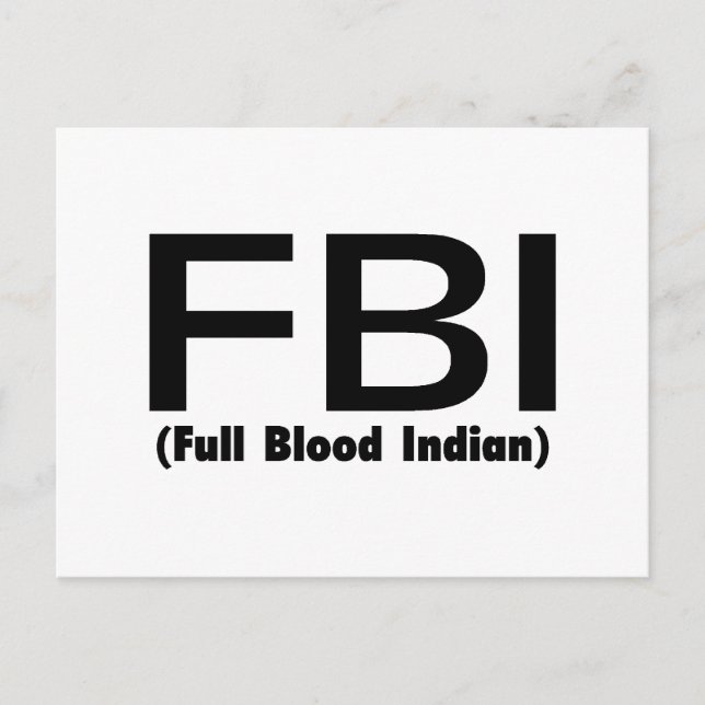 Carte Postale FBI Indien entièrement sanglé (Devant)