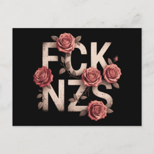 Carte Postale FCK NZS Fleurs Contre la Droite Pas de Nazis Lgbtq