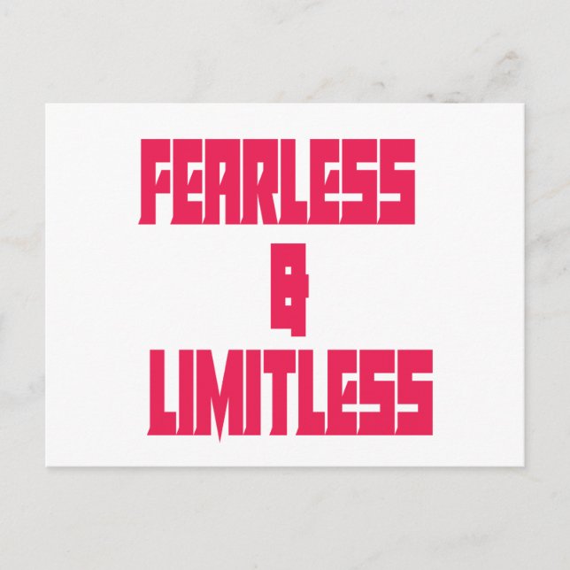 Carte Postale Fearless & Limitless  (Devant)