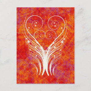 CARTE POSTALE FEATHERERY SWIRLS