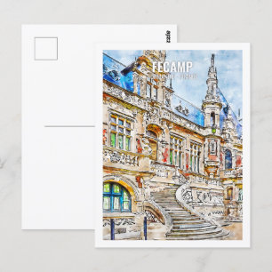Carte Postale Fecamp Normandie France Aquarelle de voyage