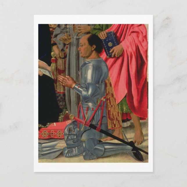 Carte Postale Federico da Montefeltro, détail de la Brera Alt (Devant)