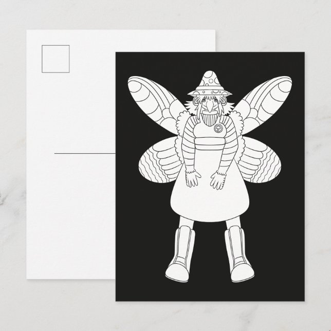 Carte Postale Fée (Devant / Derrière)