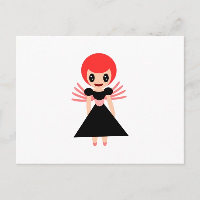 Carte Postale Fée chère 72 aux cheveux rouges (Devant)