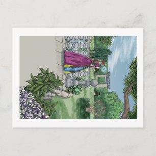 Carte Postale Fée dans le jardin