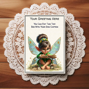 Carte Postale Fée de conte de fées sentimentale fantaisiste au q