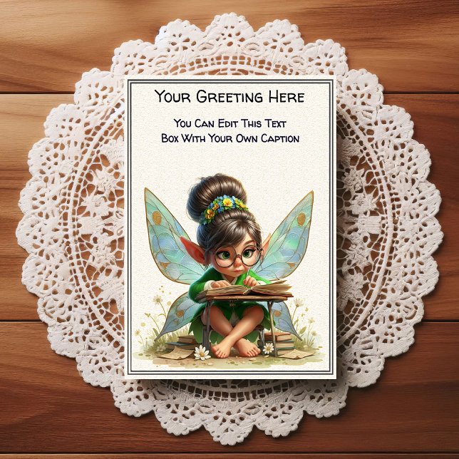 Carte Postale Fée de conte de fées sentimentale fantaisiste au q (Créateur téléchargé)