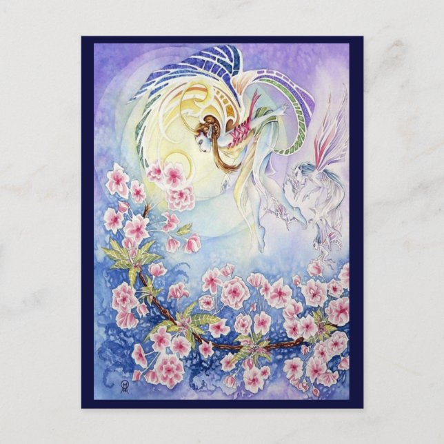 Carte Postale Fée de la Fleur de Cerisier II (Devant)