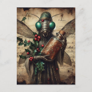 Carte Postale Fée de Noël d'insectes
