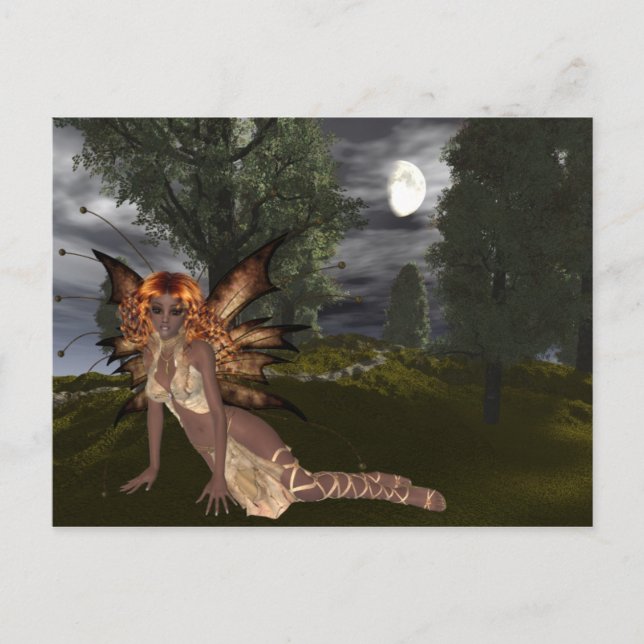 Carte Postale Fée de nuit Design 1 - Imaginaire Fae (Devant)