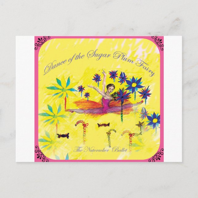 Carte Postale Fée de prune de sucre (Devant)