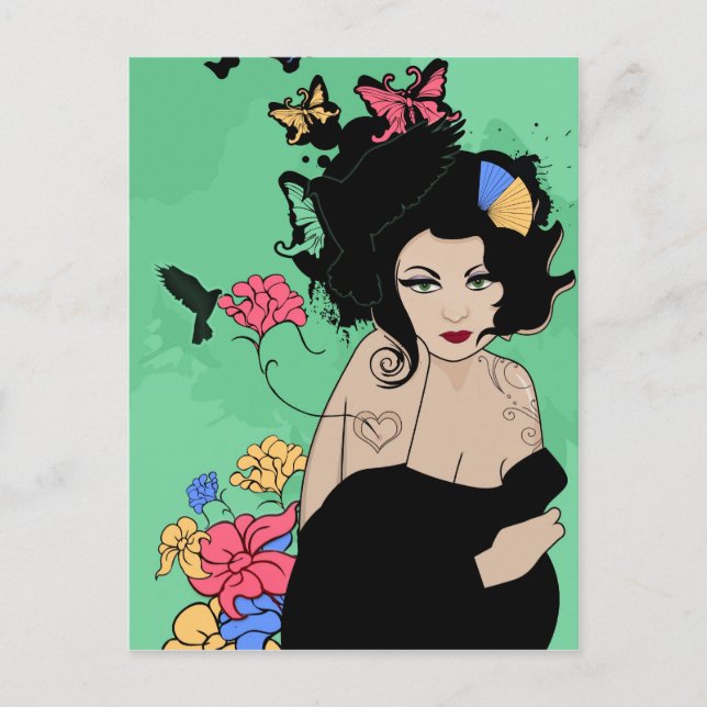 Carte Postale Fée d'été (Devant)