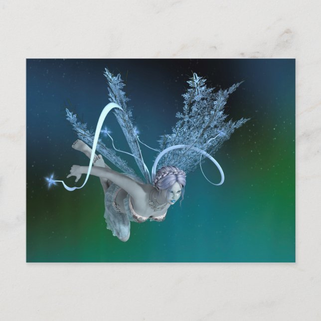 Carte Postale Fée d'hiver (Devant)