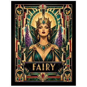 Carte Postale Fée, mythe Art déco