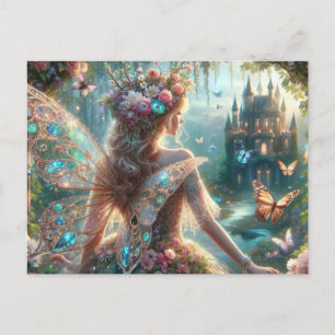 Carte Postale Fée papillon