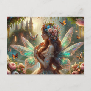 Carte Postale Fée papillon