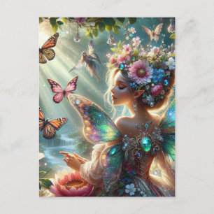 Carte Postale Fée papillon