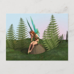 Carte Postale Fée réfléchie