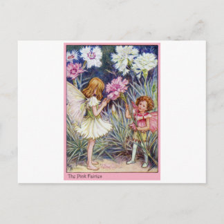 Carte Postale Fée rose