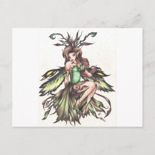 Carte Postale fée verte