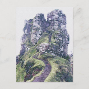 Carte Postale Féerie d'illustration numérique Château de Glen -