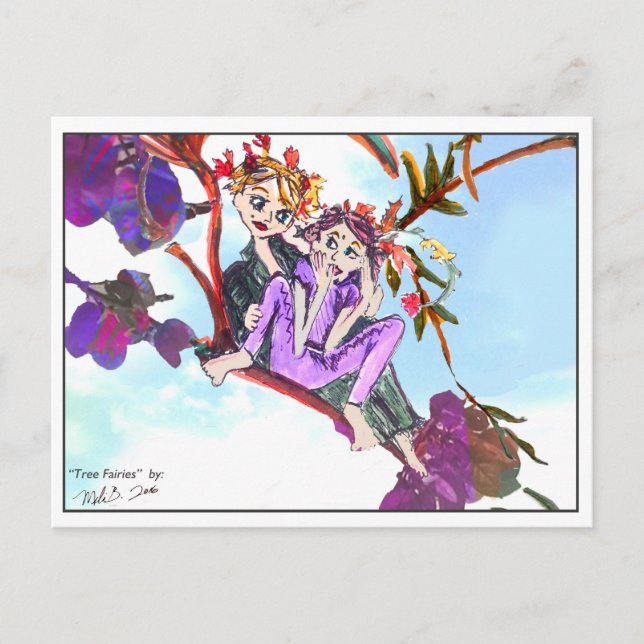 Carte Postale Fées arborées 1 (Devant)