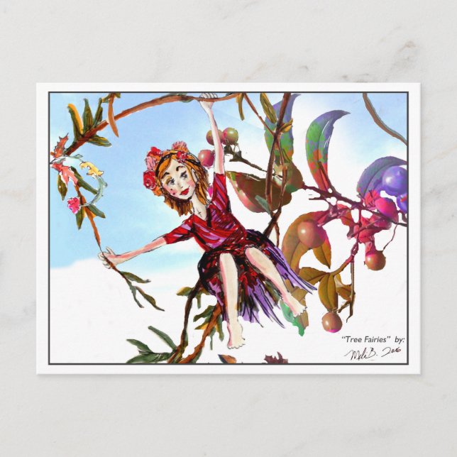 Carte Postale Fées arborées 2 (Devant)