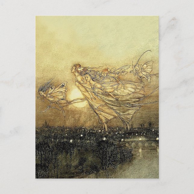 Carte Postale « Fées dans les jardins de Kensington » par Arthur (Devant)