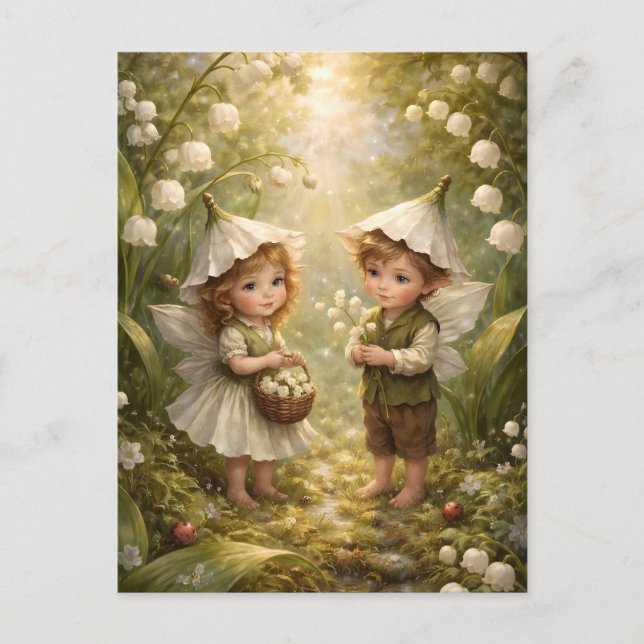 Carte Postale Fées de la Forêt de Muguet (Devant)
