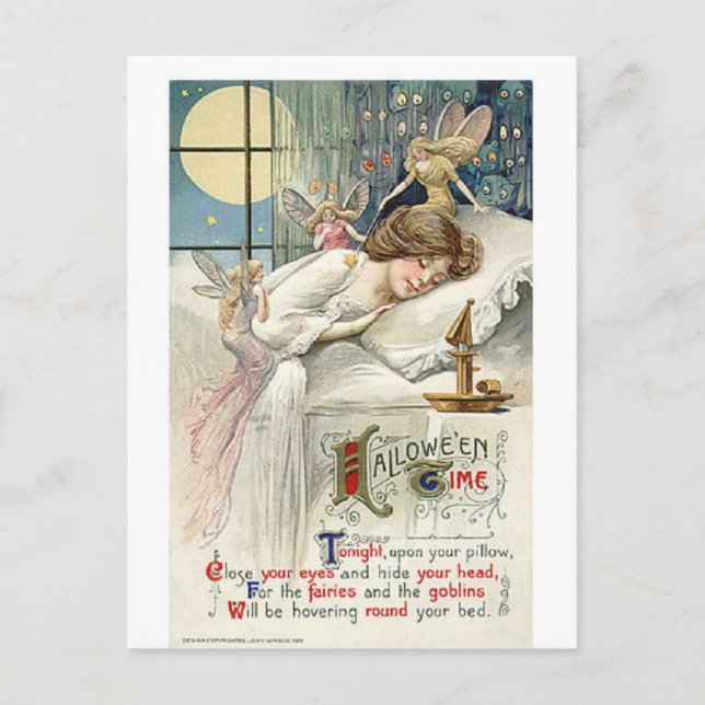 Carte Postale fées d'halloween (Devant)