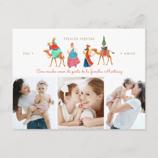 Carte Postale Felices Fiestas | navidad | tres reyes | 3 pieds